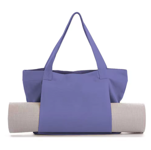 Customized logo yoga <b>accessories</b> gym cotton pad bag <b>beach</b> shoulder canvas yoga tote bag with shopping bag - Product Image 6