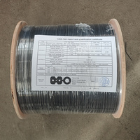 Cable de Fibra Óptica Plano para Exteriores FTTH Aéreo G652D G657A1 Monomodo de 1 Núcleo con Cubierta LSZH y Mensajero de Acero/FRP, Rollo de 1000M