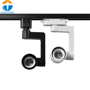 Lámpara de pista giratoria de aluminio para proyecto decorativo Shope, accesorio de carcasa, montaje en superficie ajustable E27 GU10, marco de luz de pista LED - Product Image 2