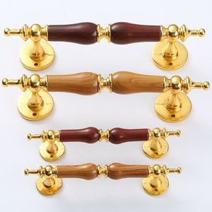 Роскошная ручка для шкафа из цельного дерева и цинкового сплава - Product Image 3