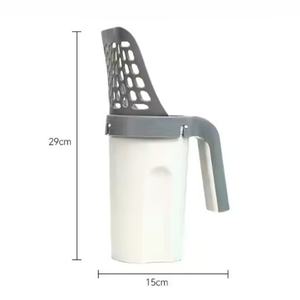 Benutzer definierte tragbare 2 in 1 Katzenstreu Schaufel schaufel mit Abfall behälter Müll und Kot beutel Behälter Wurfs chaufel für Schaufel Katzen sand - Product Image 6