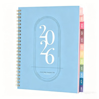 Agenda personnalisable 2026 à spirale : hebdomadaire, mensuel ou journalier