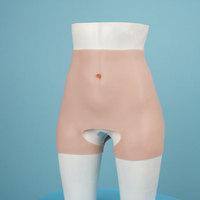 Culotte à entrejambe ouvert pour cosplay MTF, avec coussinets de fesses en silicone, insert vaginal amovible, sous-vêtements invisibles
