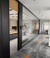 Cloison en verre à double vitrage fixe pour l'intérieur des bureaux, cloison en verre, cloison de séparation, décoration, très populaire