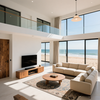 Cabine préfabriquée pour hôtel de villégiature, maison modulaire prête à l'emploi, conteneur modulaire, petite maison bleue, maison mobile modulaire, casa prefabricada con baño