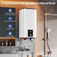 Calentador de Agua Eléctrico de Pared de Plástico de 30L/50L/80L/100L para Ducha con Clase de Eficiencia Energética A para Uso en Autocaravanas y Exteriores