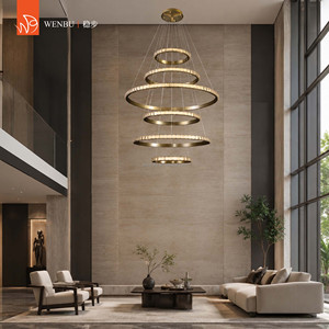 Bubble <b>Crystal</b> tiered ring <b>crystal</b> lamps luxury <b>chandelier</b> for hotel villa foyer - Product Image 3