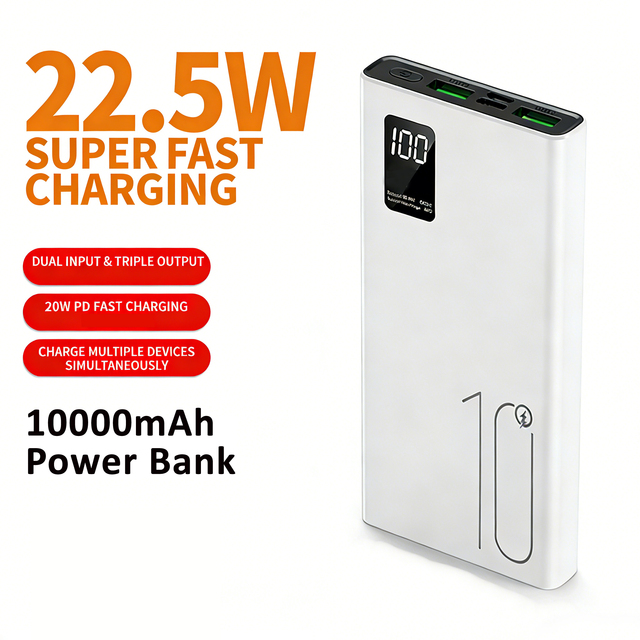 PD20W+22.5W Fast Charging 10000mAh Power Bank for Phone External Battery Pack Portable Mobile Charger Power Bank 10000mah