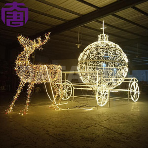 Luces navideñas con diseño de ciervo LED, adecuadas para centros comerciales y decoración festiva, luces temáticas para jardín, parque y exteriores. - Product Image 6