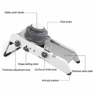 Smartpan 4 vitesses réglable <span class=keywords><strong>mandoline</strong></span> trancheuse multifonctionnel coupe-légumes râpe déchiqueteuse - Product Image 5