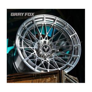 GRAYFOX Custom profondo concavo 17-24 pollici 5x120 5x112 argento spazzolato ruote forgiate per Benz BMW Audi Land Rover Maybach <span class=keywords><strong>Alfa</strong></span> <span class=keywords><strong>Romeo</strong></span> - Product Image 4