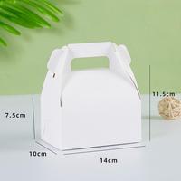 Boîte d'emballage de gâteau personnalisée Boîte-cadeau blanche portable avec impression de logo Design de style pignon