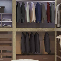 Prima 2025 ensemble de garde-robe de plain-pied modulaire moderne et minimaliste personnalisé avec planche en bois en aluminium et verre pour armoire de chambre à coucher