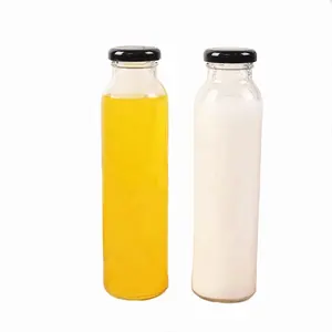 סיטונאי מותאם אישית הדפסת ברור 350ml 500ml Kombucha זכוכית בקבוקי עבור מתבשל עם מכסה מתכת