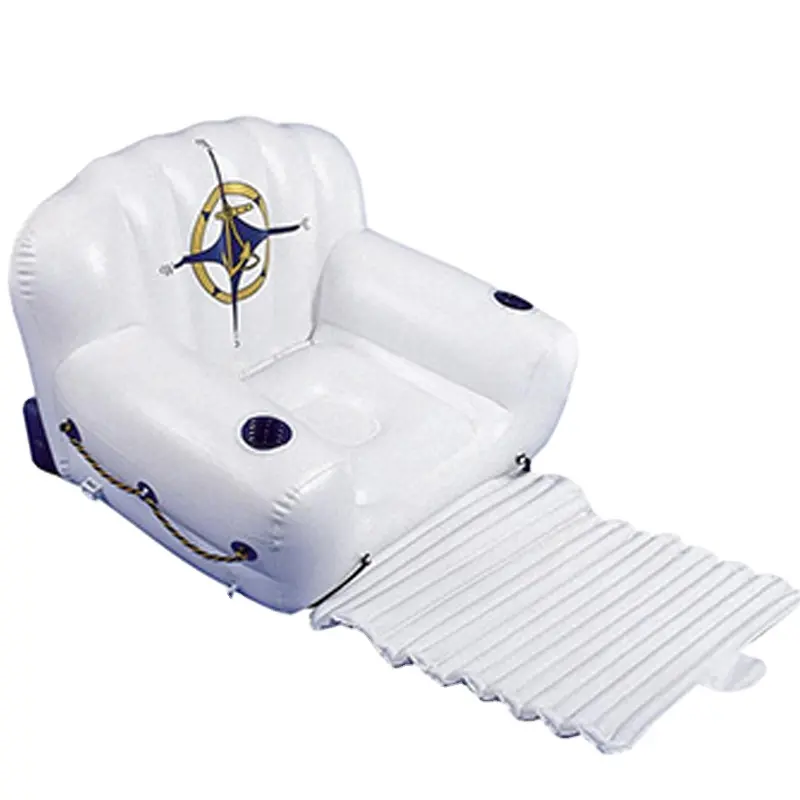 Cadeira de piscina náutica inflável de vinil resistente personalizada de fábrica, poltrona única, sofá, móveis