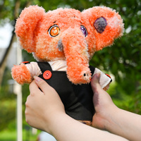 Fabrication sur mesure de jouets en peluche d'éléphant, vente en gros, éléphant en peluche super doux et confortable, poupée détachable pour la décoration de la maison