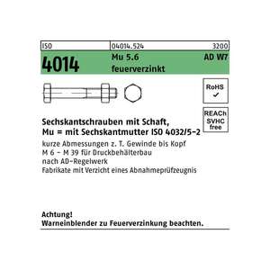 Tornillo hexagonal ISO 4014x100mm - Product Image 1