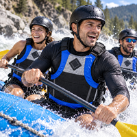 Gilet de sauvetage pour rafting en eaux vives 150N avec tissu Oxford 600D, sangles réglables pour kayak, canyoning, sports nautiques commerciaux