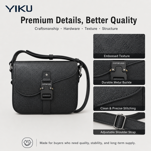 <span class=keywords><strong>Sac</strong></span> bandoulière tactique vintage en cuir PU gaufré avec logo personnalisé YIKU pour <span class=keywords><strong>homme</strong></span>, <span class=keywords><strong>sac</strong></span> messager avec boucle, vente en gros OEM - Product Image 4
