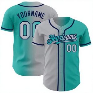 Maillot de baseball personnalisé Yourteams 00, impression sublimée sur le devant, unisexe, adulte, manches courtes, respirant, séchage rapide, polyester, sport - Product Image 1