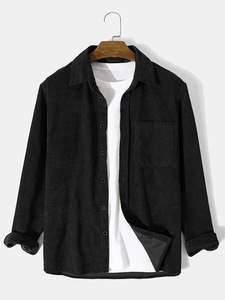 MS-P103 <span class=keywords><strong>camicia</strong></span> di <span class=keywords><strong>velluto</strong></span> a <span class=keywords><strong>coste</strong></span> in tinta unita a maniche lunghe da <span class=keywords><strong>uomo</strong></span> autunno e inverno di vendita calda europea e americana - Product Image 2