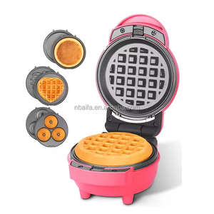 Aifa 4 en 1 Mini-appareil multifonction avec plaques interchangeables : <span class=keywords><strong>Gaufrier</strong></span>, Presse à panini, Appareil à snacks, Grille-pain, Machine à donuts électrique – Idée cadeau tendance - Product Image 4