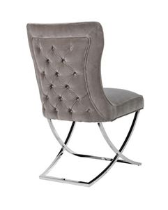 B8044 Xám Bạc Nhung Bàn Ăn Ghế - Product Image 2