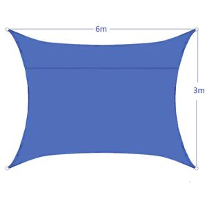160 GSM <span class=keywords><strong>3x6</strong></span> m Vinyle Enduit Extérieur Jardin Oxford Tissu Rectangle Forme Étanche Pare-Soleil Voiles En Polyester - Product Image 1