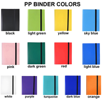 Classeur de cartes 9 pochettes avec couverture en PP, capacité 360 cartes, pour collection de cartes de jeu, sportives et à échanger, bleu