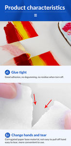 Vente directe d'usine en gros haute crêpe papier ruban de masquage peintres auto-adhésif simple côté acrylique 50m longueur 5cm - Product Image 4