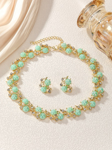 Pendientes y collares a la moda <span class=keywords><strong>para</strong></span> <span class=keywords><strong>mujer</strong></span>, joyería de boda de Oriente Medio, joyería ecológica - Product Image 4