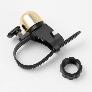Campana para Bicicleta de Montaña, Mini Campana de Pulgar, Sonido Fuerte, Metálica, Accesorio para Ciclismo, Negro, Plateado, Cobre - Product Image 1