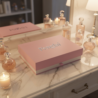 Boîte d'emballage de soins de la peau personnalisée, écologique, portable, de luxe, double couche, rigide, avec finition mate magnétique, doublure en éponge, boîte cadeau