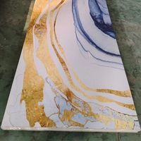 Panneaux muraux en feuille de marbre UV à motifs de marbre personnalisés, panneaux MDF stratifiés mélaminés haute brillance, qualité supérieure, résistants à l'humidité