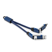 Nouvel Arrivage Mini Câble de Recharge Multi-Appareils 4-en-1 Tressé à Charge Rapide USB Type-C 8 Broches USB-A