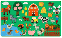 Grand tableau mural en feutre sur le thème de la ferme, ensemble complet pour l'enseignement de l'histoire en maternelle, jouet éducatif pour enfants, vente en gros, jouets DIY pour enfants
