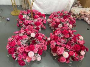 Centro de Mesa de Flores Artificiales Rosa Blanco de 60 cm, el Más Vendido de GreenLife, para Decoración de Mesa de Boda y Banquete - Product Image 6