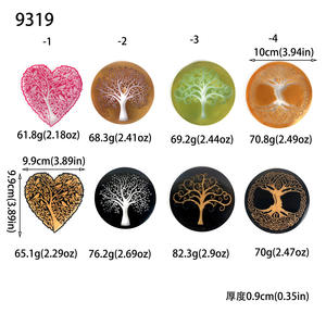 Moldes de fundición de resina hechos a mano para adornos decorativos DIY estilo Ins molde de posavasos de árbol de la vida de silicona 9319-3 - Product Image 3