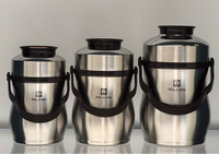 Botol Makanan Vakum Ailijin Stainless Steel 304 Anti Bocor Kapasitas Besar Termos Kotak Bento Penahan Panas Tahan Lama