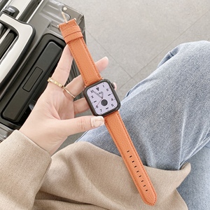 Litchi Grain bracelet en cuir véritable pour Apple Watch 38mm 40mm 42mm 44mm <span class=keywords><strong>iWatch</strong></span> <span class=keywords><strong>1</strong></span> 2 3 4 5 6 - Product Image 5