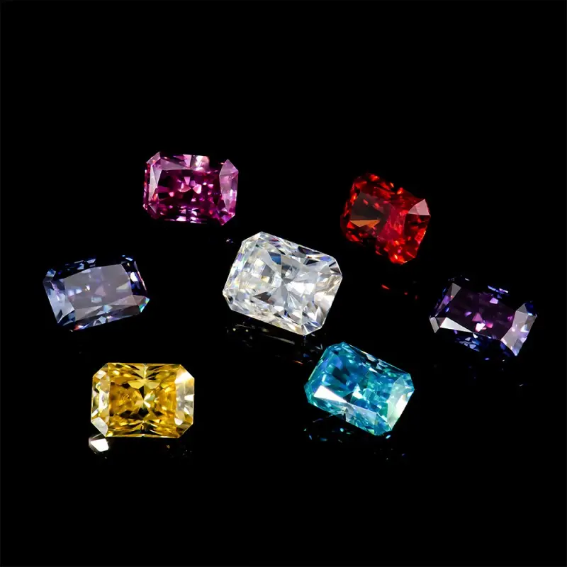 حجر الماس المزروع في المختبر عالي الجودة 1 2 قيراط GRA شهادة 3 أحجار كريمة ملونة