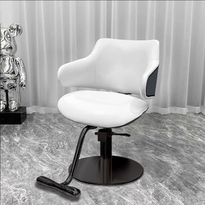 Fauteuil de Barbier Célébratoire, Chaise de Coiffure Tendance avec Accoudoirs Pivotants et Réglables, Idéal pour la Coupe, la Permanente et la Coloration en Salon - Product Image 2