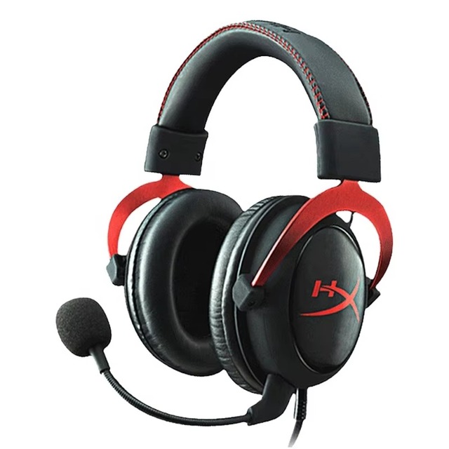 HyperX Cloud 2 Wired Gaming Headphones Active Noise Cancellation Dynamic Drivers Metal Leather Materials Hearing Aid