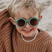 Kacamata Hitam Anak, Aneka Warna Indah Balita Laki-laki Perempuan Teduh Fleksibel Mode Disesuaikan Anak-anak Bulat