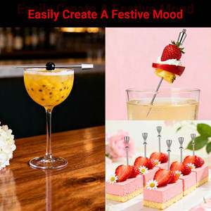 الأفضل مبيعًا مختارات الكوكتيل من الفولاذ المقاوم للصدأ ، مختارات أسنان معدنية ، مارتيني ، معول مشروبات ، إكسسوارات بار ، أدوات هدية للسقاة - Product Image 5