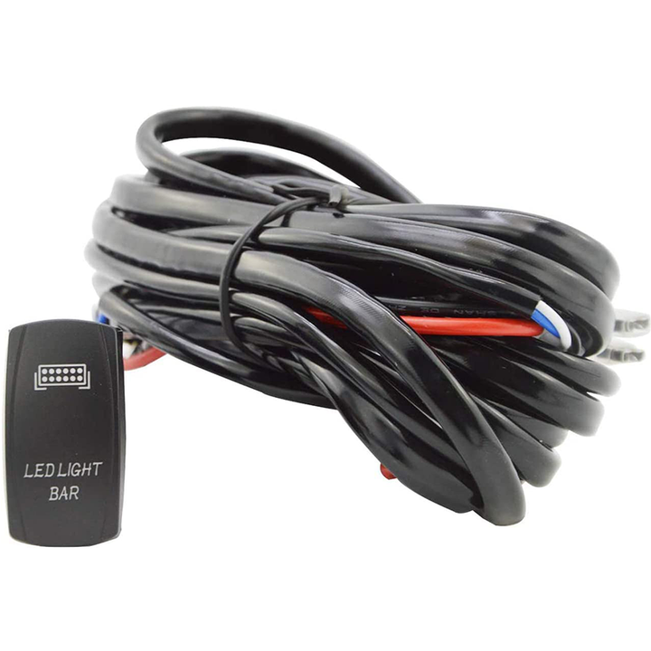 12V 40A LED Work Fog Light Bar Wiring Harness Kit ON/OFF Switch - Foto 3