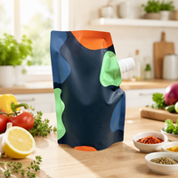 Sachet d'emballage liquide biodégradable personnalisé avec bec verseur, rechargeable, pour aliments pour bébés, jus, céréales, lessive