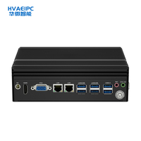 Nouveau HVAEIPC HW-K300 Intel I3 Quad Core 4 Go DDR4 Mini IPC sans ventilateur |   4 ports LAN RS232/485, SSD Linux, faible consommation d'énergie, puissant pour les entreprises