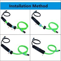 Conector RJ45 Impermeable IP68 Blindado (STP) Cat5/5e/6 para Cable Ethernet LAN, Conector de Cable de Red Doble para Exteriores
