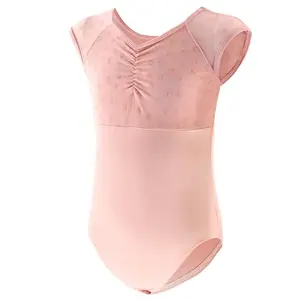 Justaucorps de ballet pour filles, costumes de danse, justaucorps de gymnastique sans manches en maille extensible pour enfants, <span class=keywords><strong>flocage</strong></span> - Product Image 6